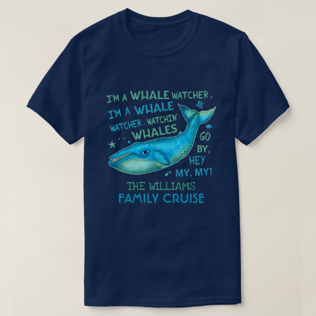 T-shirt Croisière de observation de vacances de famille de (Design devant)