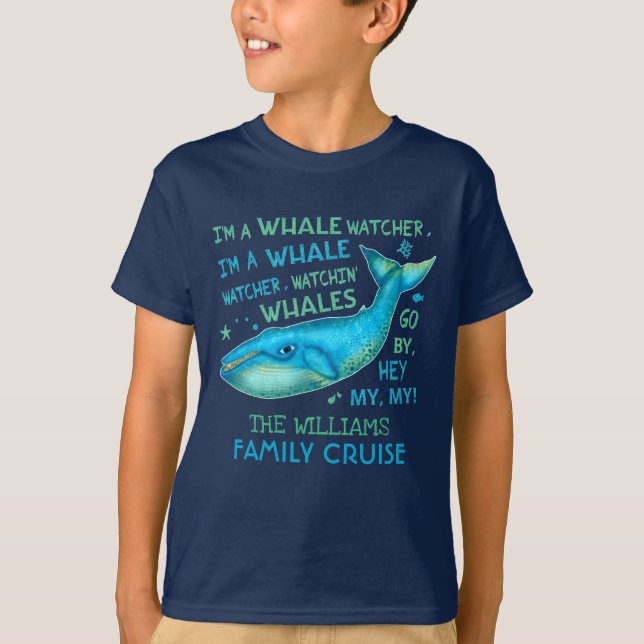 T-shirt Croisière de observation de vacances de famille de (Devant)