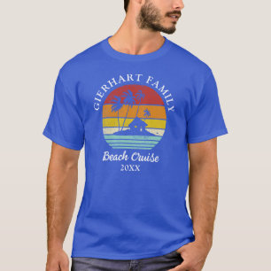 T-shirt Croisière de vacances en famille rétro sur la plag