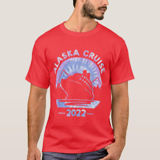 T-shirt Croisière en Alaska 2022 Impression Tie Dye Famill