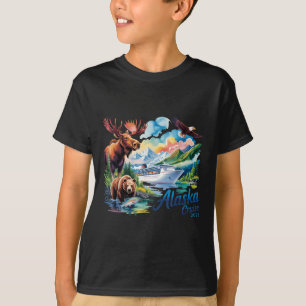 T-shirt Croisière en Alaska 2025 pour la famille, les amis