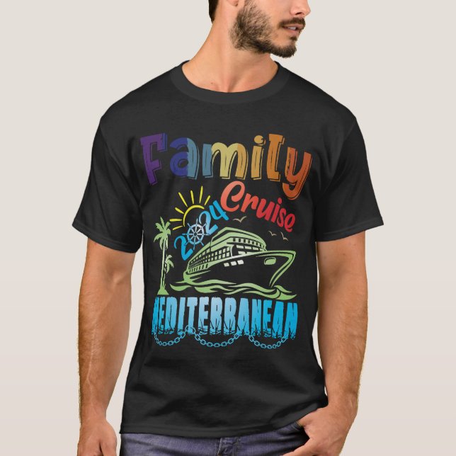 T-shirt Croisière en famille 2024 Méditerranéenne Cruising (Devant)