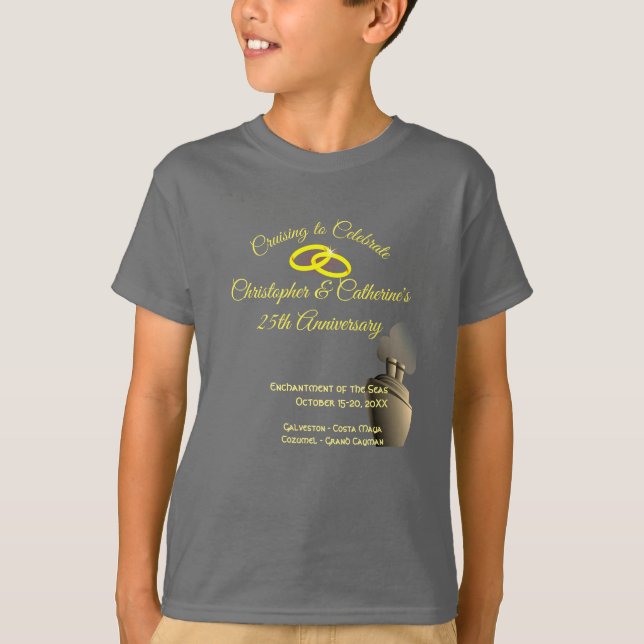 T-shirt Croisière faite sur commande DK de célébration (Devant)