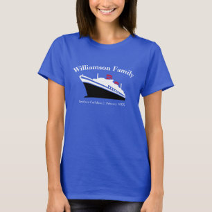 T-shirt Croisière familiale à jumelage personnalisé