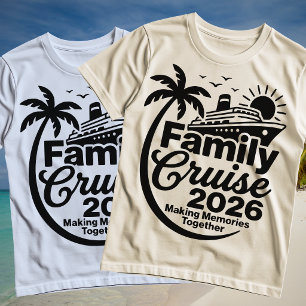 T-shirt Croisière familiale assortie 2026 Bateau Vacances