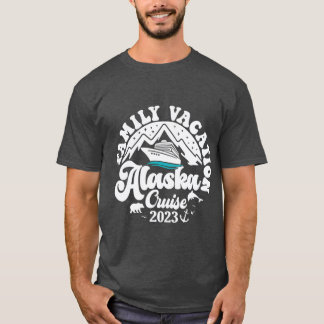 T-shirt croisière familiale en Alaska surdimensionné