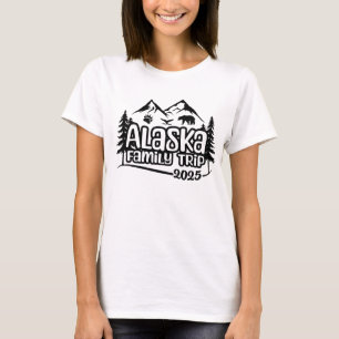T-shirt Croisière familiale en Alaska, vacances, 2025, Voy
