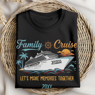 T-shirt Croisière familiale personnalisée Création de souv