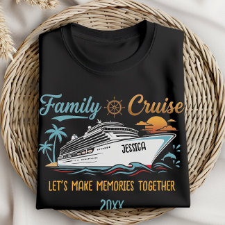 T-shirt Croisière familiale personnalisée Création de souv