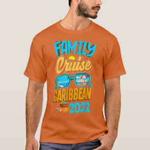 T-shirt Croisière famille Caraïbes 2022 Hommes Garçons Fil