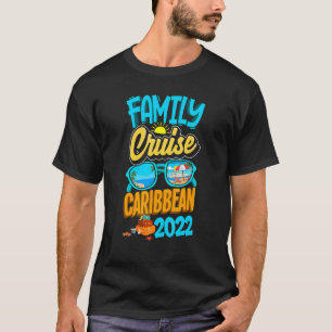 T-shirt Croisière famille Caraïbes 2022 Hommes Garçons Fil