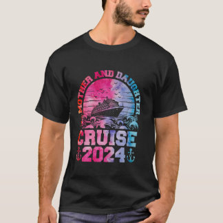 T-shirt Croisière Fille Mère Voyage 2024 Drôle Maman Fille