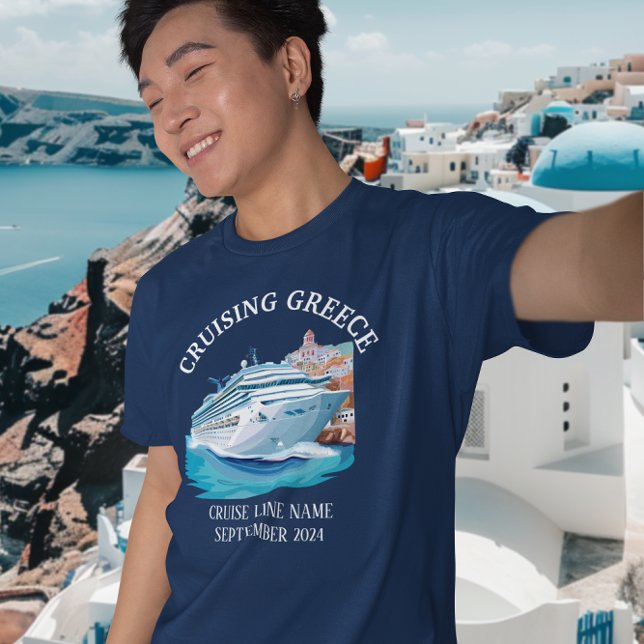 T-shirt Croisière Grèce Îles grecques Santorin (Créateur téléchargé)