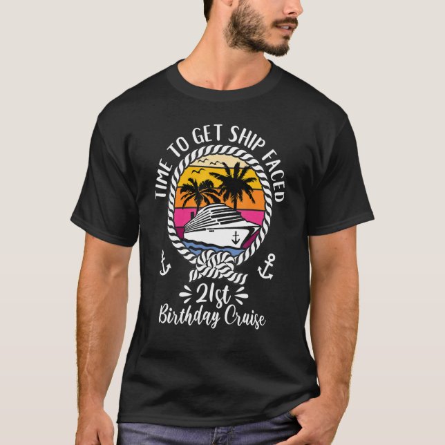 T-shirt Croisière Heure Pour Obtenir Bateau Face 21ème Ann (Devant)