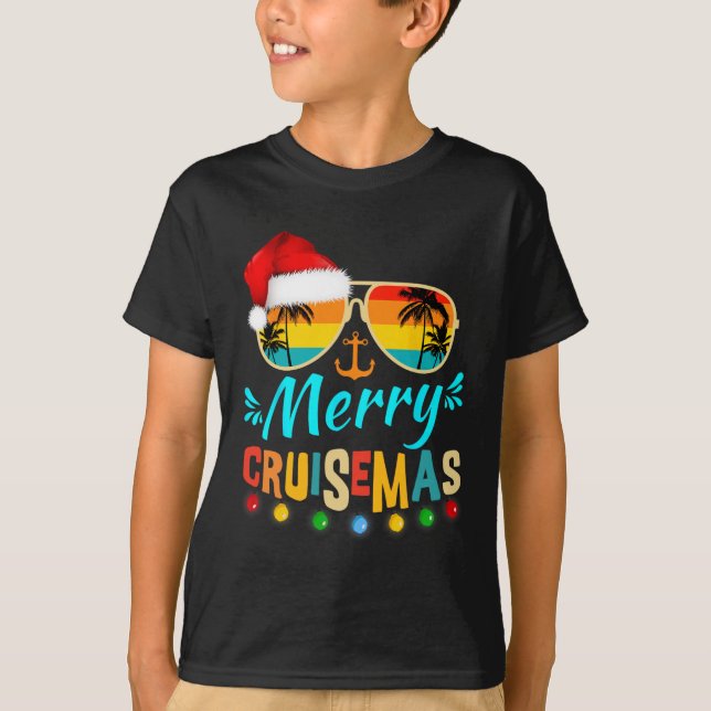 T-shirt Croisière Joyeuse Noël Père Noël Reindeer (Devant)