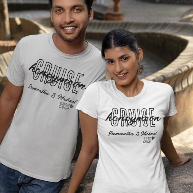 T-shirt Croisière Lune De Miel Élégante Simple Personnalis (Créateur téléchargé)