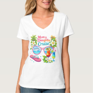 T-shirt Croisière mère fille vacances tropicales