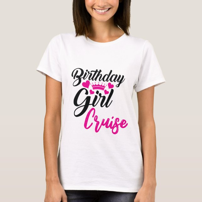 T-shirt Croisière pour fille d'anniversaire (Devant)