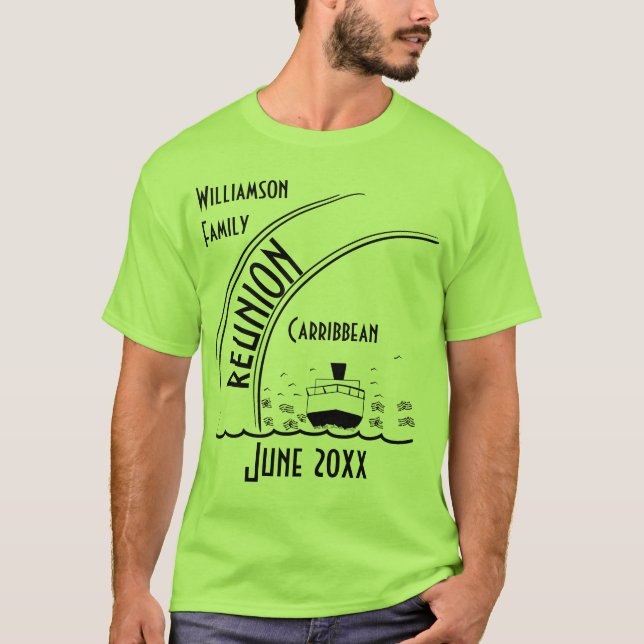 T-shirt Croisière Reunion vintage Famille (Devant)