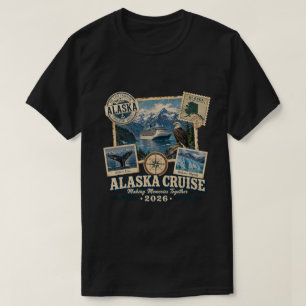 T-shirt Croisière Vintage en Alaska 2026   Souvenir de voy