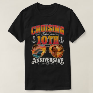 T-shirt Croisière Vintage Pour Notre 10ème Anniversaire
