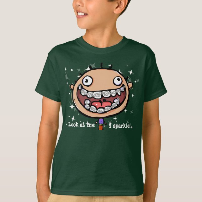 T-shirt Croisillons. Heureux. Fou. Regardez-moi, je (Devant)