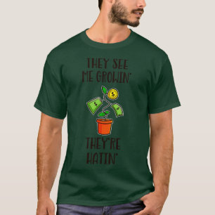 T-shirt Croissance Hustle Finance Arbre D'Argent Investir