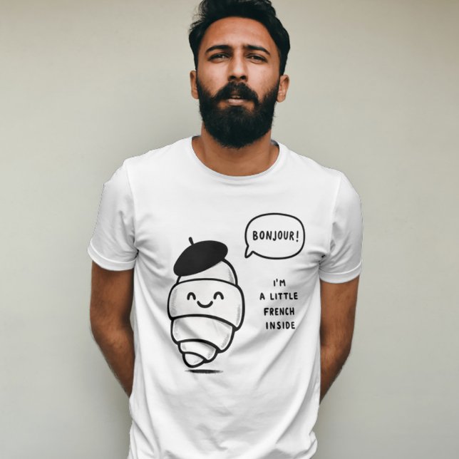 T-shirt Croissant français Whimsical (Créateur téléchargé)