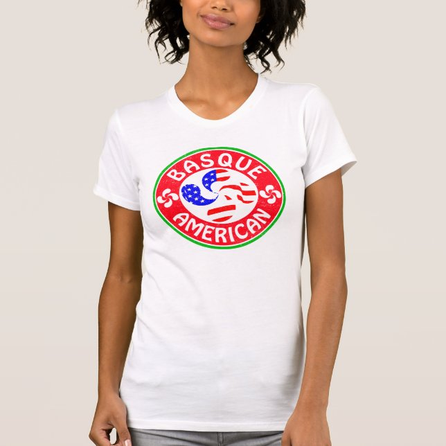 T-shirt Croix basque-américaine Euskara Lauburu (Devant)