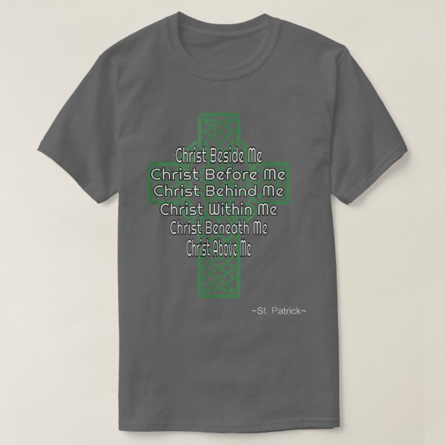 T-shirt Croix celtique St Patrick's Prayer Christian (Design devant)