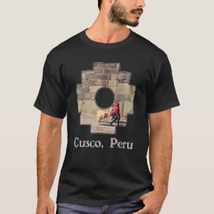T-shirt Croix Chakana Inca à Cusco Pérou Llama Andina Femm