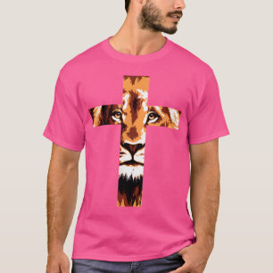 T-shirt Croix Chirstienne Lion Juda Jésus Dieu foi