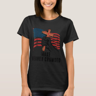 T-shirt Croix chrétienne patriotique américaine pour rempl