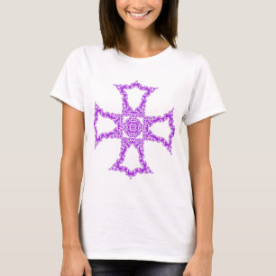 T-shirt Croix chrétienne rose