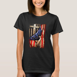 T-shirt Croix Christ American Flag Pride main Christian Lo