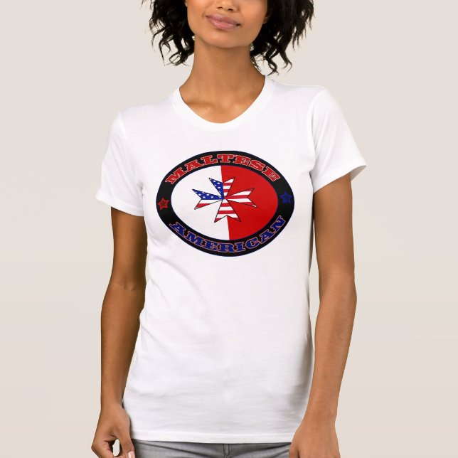 T-shirt Croix d'Amérique maltaise Ensign, Malte (Devant)