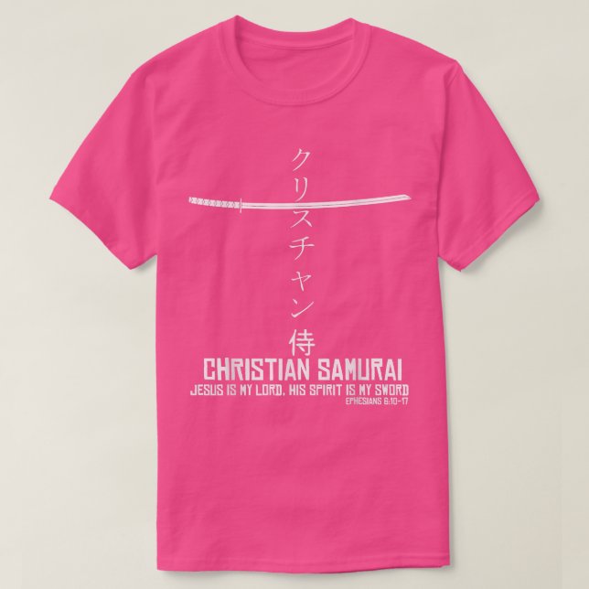 T-shirt Croix de Christian Samurai Kanji  (Design devant)