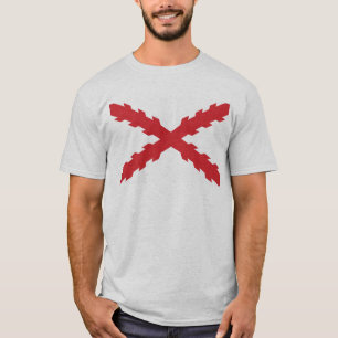T-shirt Croix de drapeau de Bourgogne