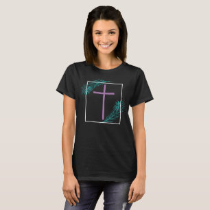 T-shirt Croix de foi géométrique Chrétien Tropical