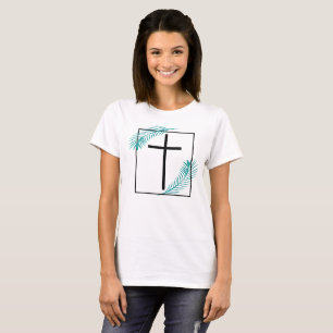 T-shirt Croix de foi géométrique chrétienne tropicale