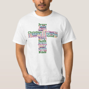 T-shirt Croix de l'art chrétien du mot