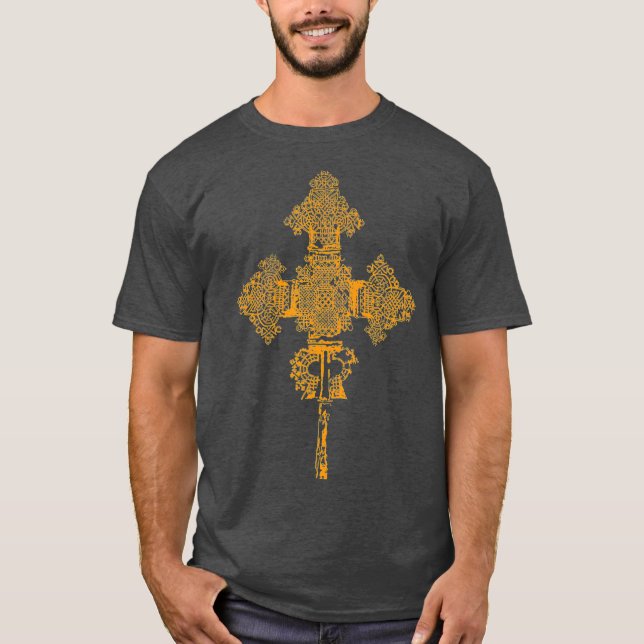 T-shirt Croix de l'Église orthodoxe éthiopienne (Devant)