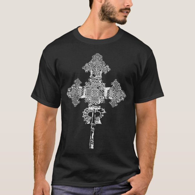 T-shirt Croix de l'Église orthodoxe éthiopienne (Devant)