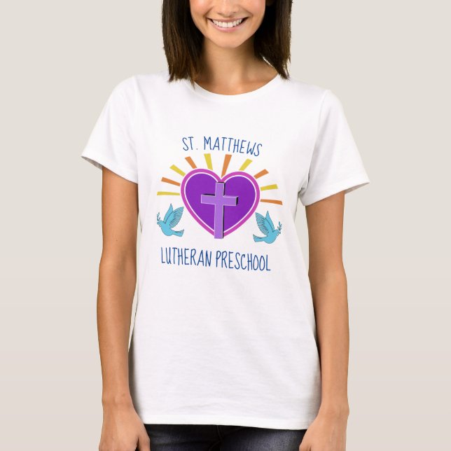 T-shirt Croix de l'enseignant de la maternelle chrétienne  (Devant)
