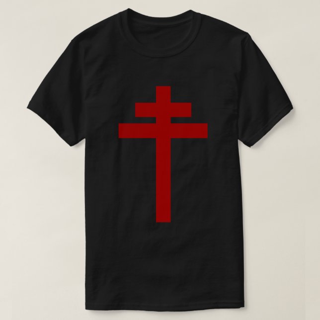 T-shirt croix de Lorraine - Temple des Chevaliers - Saint  (Design devant)