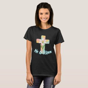 T-shirt Croix de Pâques Il est ressuscité