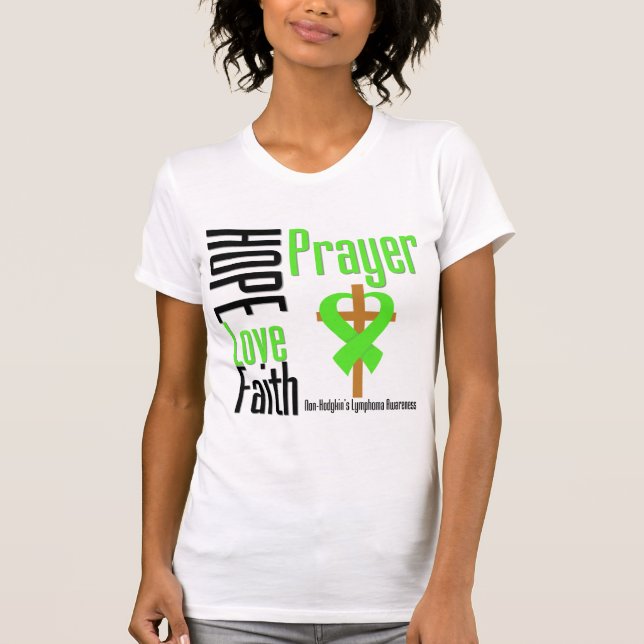 T-shirt Croix de prière de foi d'amour d'espoir de (Devant)