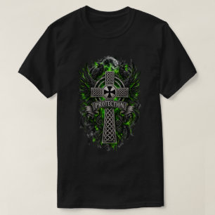 T-shirt Croix de protection du corbeau celtique