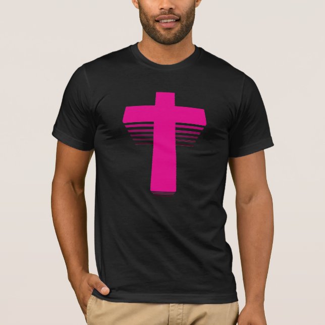 T-shirt croix de techno du style 80s (Devant)