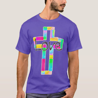 T-shirt Croix décorative avec amour